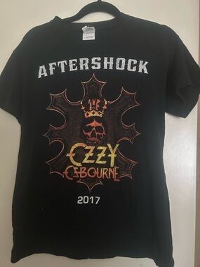 Gildan Black Ozzy Osbourne Aftershock 2017 Graphic Tee